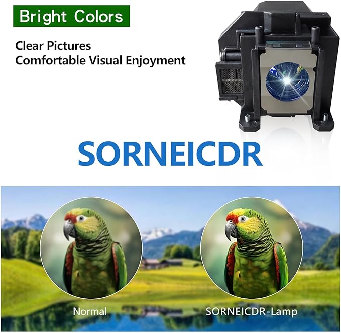 SORNEICDR EL PLP54 Replacement Projector Lamp Bulb Compatible with EPSON V13H010L54 Powerlite Home Cinema 705HD S7 79, EX31 EX51 EX71 H310A H311A H331A H327B H327C H328A H328B H328C H331B H331C
