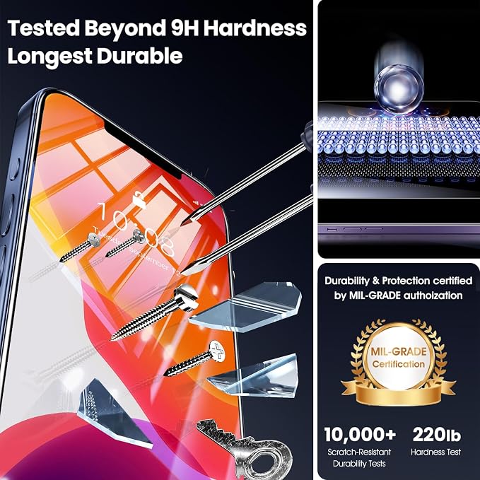 Deara ArmorPro 9H+ Tempered Glass Privacy Screen Protector for iPhone 11 Pro Max/iPhone Xs Max [6.5 Inch] Anti Spy Case Friendly (Longest Durable) 2 Pack