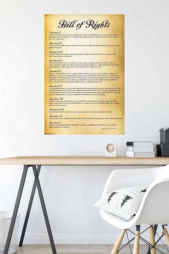 Trends International The United States of America - Bill of Rights Wall Poster, 22.375" x 34", Premium Unframed Version