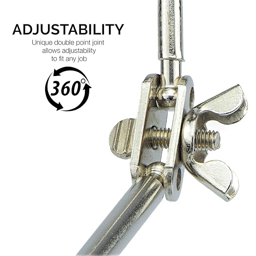 NEIKO 01902 Adjustable Helping Hand with Magnifying Glass, Third Hand Solder Aid, Soldering Wire Station Stand with Dual Alligator Clips and a Heavy Base, Beading & Jewelry Making Tools, Solder Holder