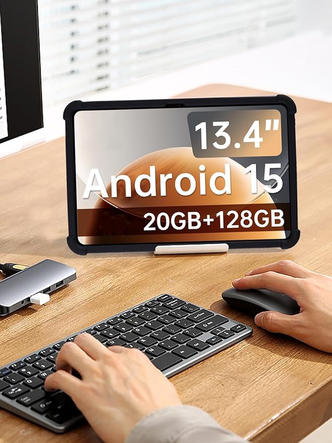 for TECLAST T65 13.4 inch Tablet Protective case Shockproof Lightweight Silicone Protective Cover with Stand Child-Friendly Protection Easy to Clean DesignBlack
