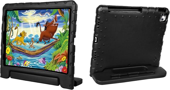 Case for iPad Pro 12.9 Case 2022/2021/2020/2018 with Pencil Holder &amp Hadle Stand Super Protection Kids Proof Cover for iPad Pro 12.9 inch 3rd/4th/5th/6th Generation Black