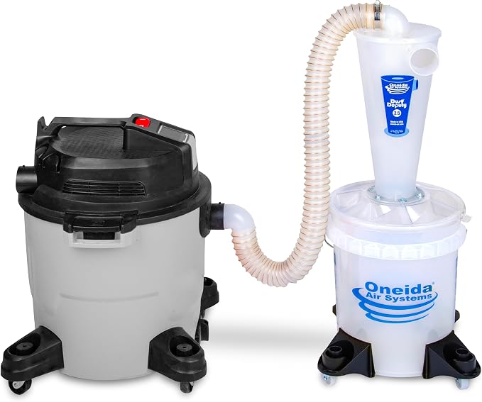 Oneida Air Systems Dust Collector & Cyclone Separator Kit w/ Clear Bucket