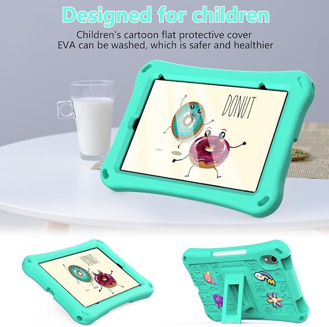 Case for iPad 10.2 Inch 2021/2020/2019/ iPad Pro 10.5 Inch/Air 3rd Gen (2019) Shoulder Strap Kickstand Children Friendly Anti-Scratch Shockproof Case Lightpurple