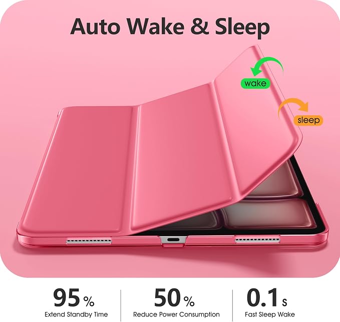 for iPad Air 13 Inch Case M4/M3/M2(2026/2025/2024) Lavender | Slim Trifold Stand Protective Cover with Translucent Hard Back for iPad Air 13 Case Support Touch ID Auto Wake/Sleep