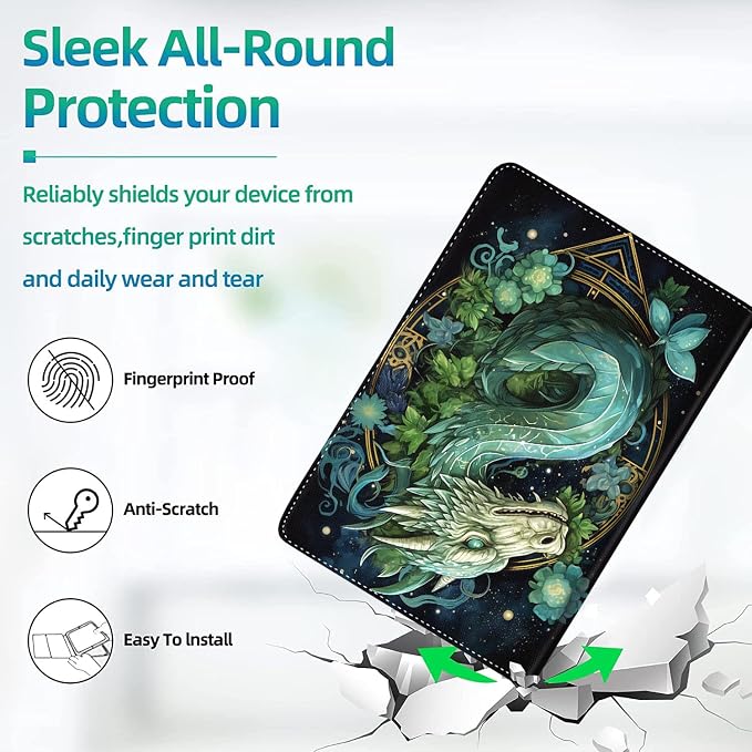 Case for iPad (A16) 11th Generation 11 Inch (2025) for iPad 10th Generation 10.9 Inch (2022) Slim Folding Stand Cover with Auto Wake/Sleep Watercolor Sea Turtle