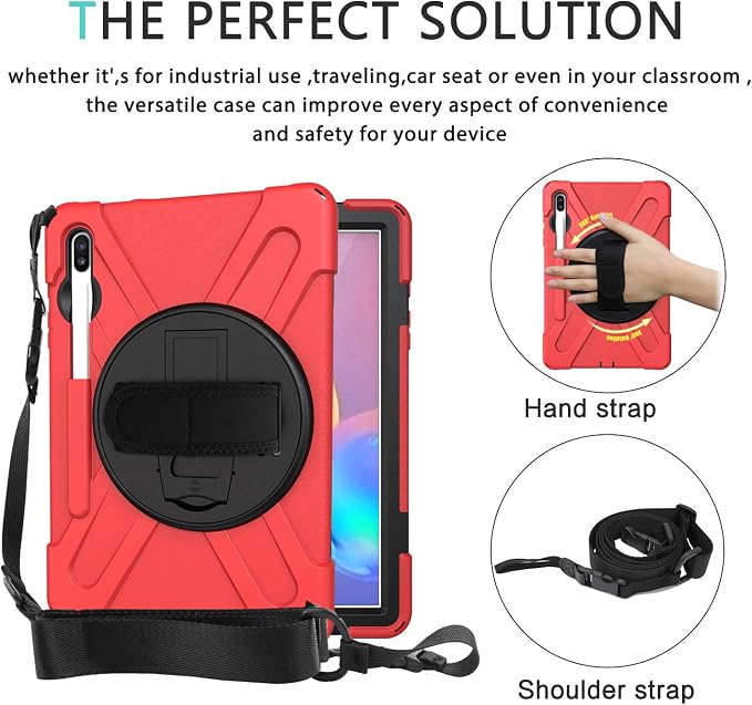 KIQ Shield Series for Samsung Galaxy Tab S7 FE Case Galaxy Tab S8 Plus Case Heavy Duty Shockproof Case w/S Pen Holder for Samsung Tab S7 fe 5G case 12.4 Inch 2020 SM T970 X800 T730 - Black