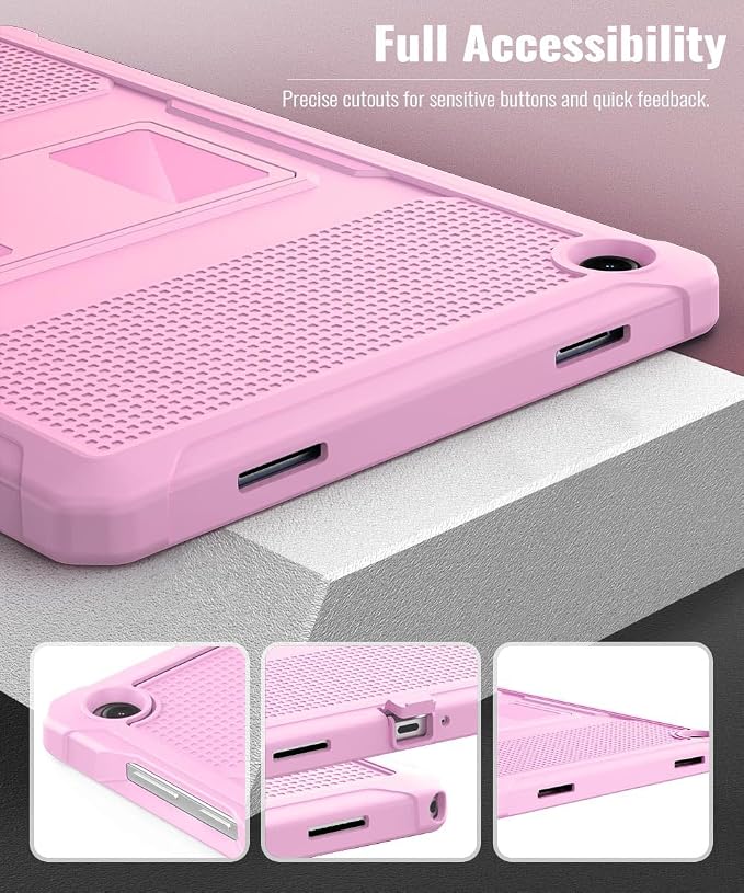 MoKo Shockproof Case Fit Samsung Galaxy Tab A11+ Plus/ A9+ 11 Inch | Full Body Rugged Stand Back Cover with Built-in Screen Protector for Galaxy Tab A11+/ A9+ Tablet Light Gray