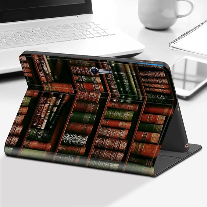 Case for Microsoft Surface Go 4/3/2/1 (2023/2021/2020/2018)-Slim PU Leather Lightweight Adjustable Stand Smart CoverAmerican Flag