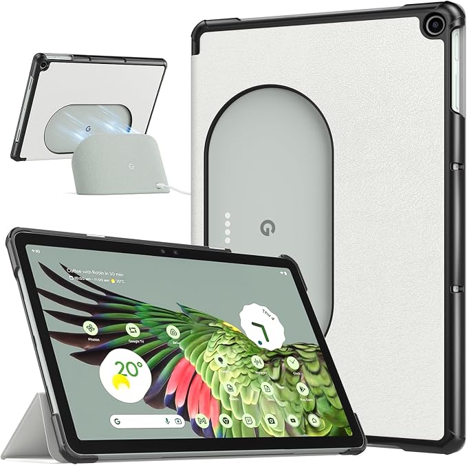 TiMOVO Case for Google Pixel 11 Inch 2023 Tablet Midnight Green | Slim PU Leather Trifold Stand Cover Compatible with Charging Speaker Dock