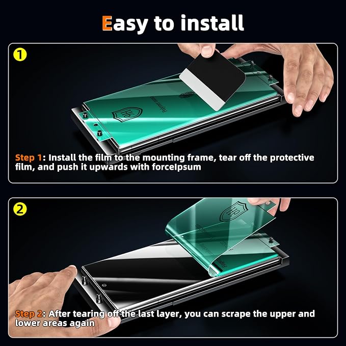 MAYtobe [2-Pack Screen Protector for Samsung Galaxy Note 9 Ceramic film with Installation Tray Easy Installation 3D Curved Bubble Free Anti-Scratch