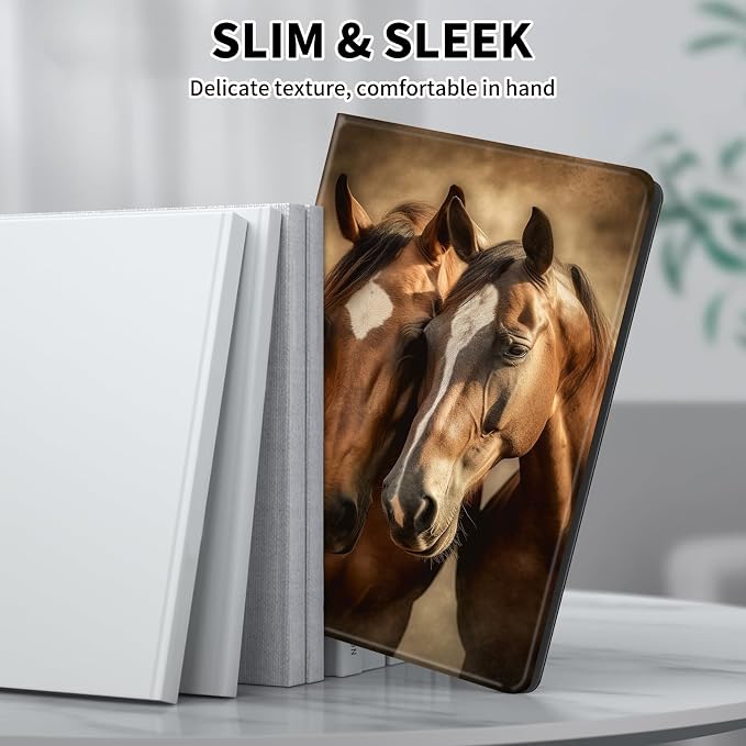 Case for Microsoft Surface Pro 11/10 / 9 13 InchPU Leather Cute Slim Folio Adjustable Stand Cover Case for Surface Pro 11th Edition AIAutumn Red Forest
