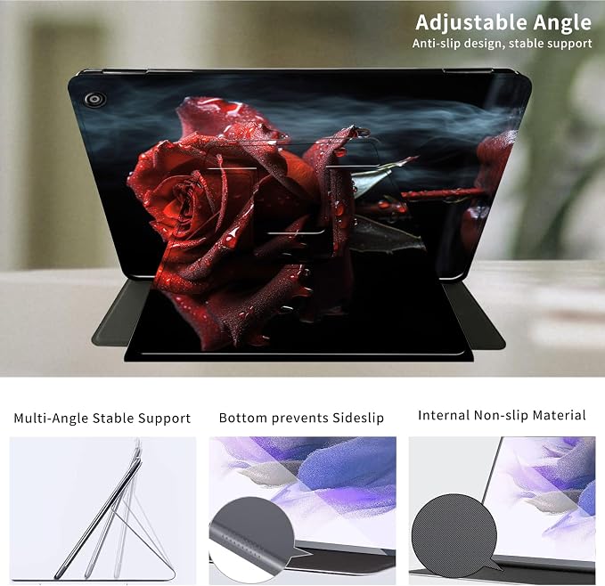 for iPad 9th Generation Case (2021)/8th Gen (2020)/ 7th Gen (2019) 10.2 Inch-360 Degree Rotating Multi-Angle Viewing Protective Cover with Auto Sleep/Wake-Art Mandala Flower