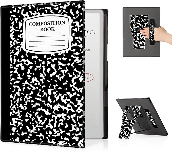 CoBak Stand Case for Remarkable Paper Pro Tablet 11.8 with Hand Strap | Auto Sleep/Wake Folio Lightweight Protective Cover with Pen Holder and Nibs Holder for 11.8 inch 2024 Released (Notebook)