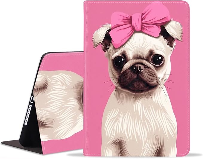 Case for Samsung Galaxy Tab A 8.0 2019 (SM-T290/T295/T297) Slim Lightweight PU Leather Stand Cover with Auto Wake/Sleep for Galaxy Tab A 8.0 Inch Abstract Watercolor Art Dogs