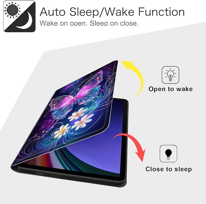 Case for Samsung Galaxy Tab A11 Plus 2026 &amp Galaxy Tab A9+ 11 Slim Smart Stand Cover with Auto Wake/Sleep Shockproof Protective Shell for Work &amp School Astronaut