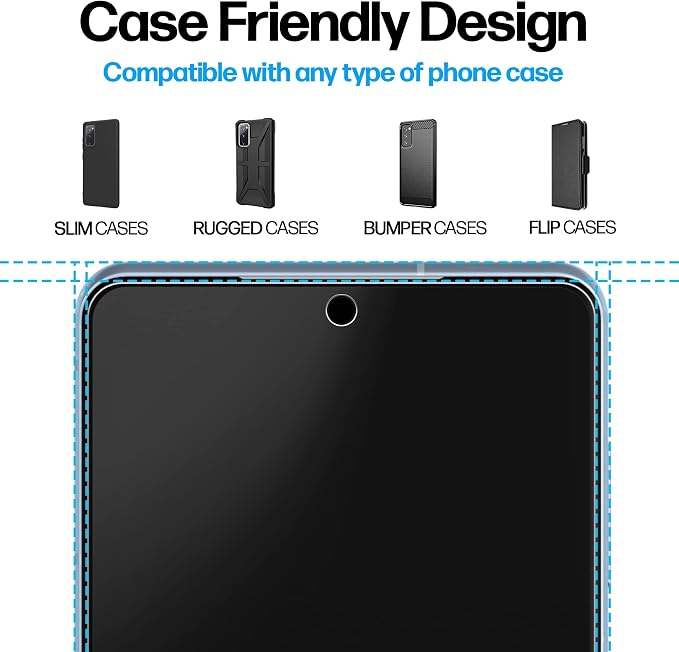 Designed for Samsung Galaxy A53 5G Screen Protector Tempered Glass [9H Hardness] Easy Install Kit 99% HD Bubble Free Clear Case Friendly Anti-Scratch 2 Pack