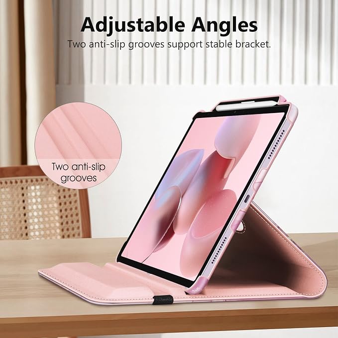 Fintie Rotating Case for iPad Air 13-inch M4/M3/M2 (2026/2025/2024) | 360° Swivel Stand Landscape &amp Portrait Viewing Shockproof Protective Cover Pencil Holder Auto Sleep/Wake Black