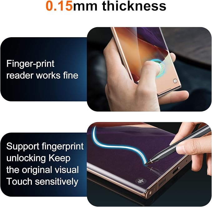 UniqueMe [2+2 Pack Compatible with Samsung Galaxy Note 20 Ultra 6.9 inch Soft TPU Screen Protector 【Not Glass】 and Camera Lens ProtectorHD Clarity [Case Friendly][Bubble Free] [Anti-slip tool]