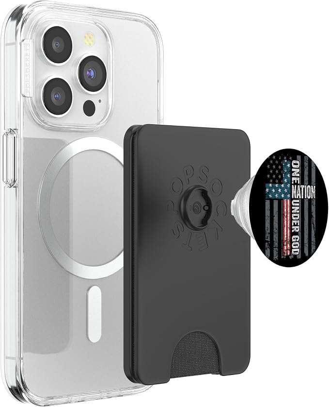 ONE Nation Under GOD - Christian USA Cross Flag Patriotic PopSockets Adhesive PopGrip