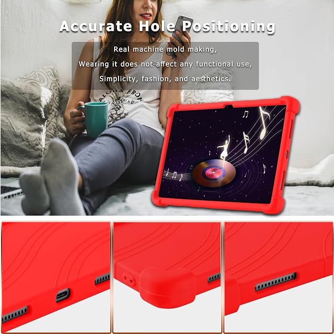 ATOOZ for Lenovo Idea Tab Plus Case 12.1 Inch 2025Black | Soft Silicone Shockproof Case for Lenovo Idea Tab Plus Tablet (TB361FU) with PC Bracket