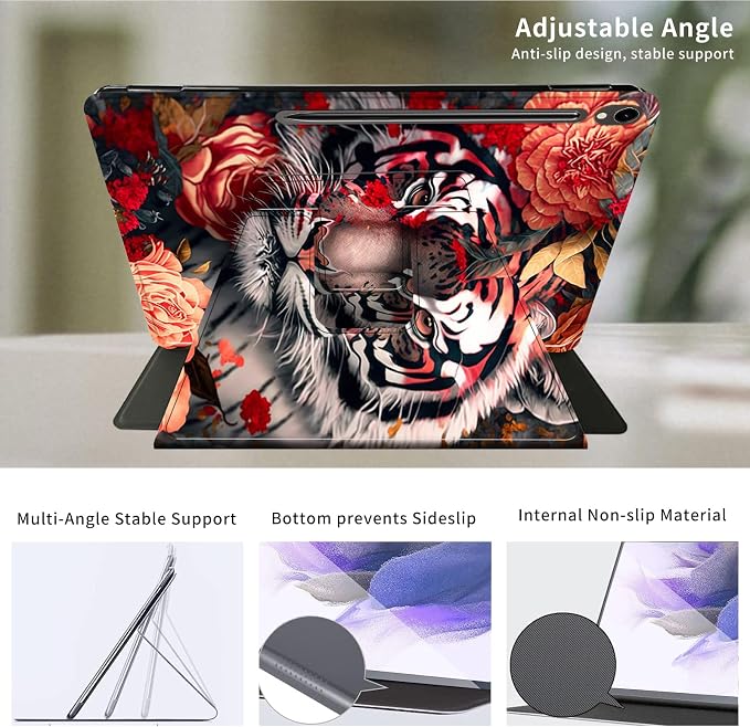 Case for Samsung Galaxy Tab A9 8.7-Inch 2023360 Degree Rotating Multi-Angle Viewing Protective Cover with Auto Sleep/Wake-Blue Butterfly