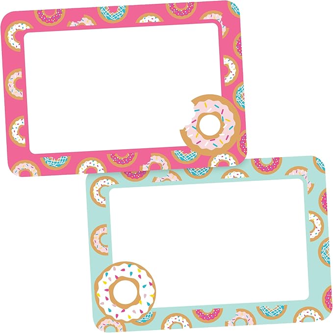 Avery Premium Donut Birthday Party Name Tags, No Lift No Curl, 80 Handwriteable Name Stickers