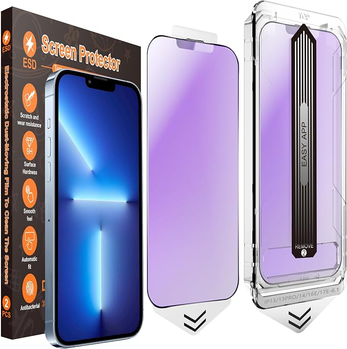[2-Pack Matte Tempered Glass Screen Protector for iPhone 15 Pro Max Anti-Fingerprint &amp Oil Resistant Smooth as Silk 9H Hardness Bubble-Free Case Friendly 6.7-Inch