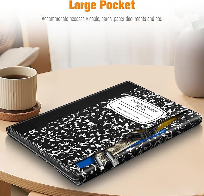 Fintie Portfolio Case for Samsung Galaxy Tab S10 FE Plus 13.1'' 2025 Black | Model (SM-X620/X626) Multiple Angles Business Cover with Pocket Built-in S Pen Holder