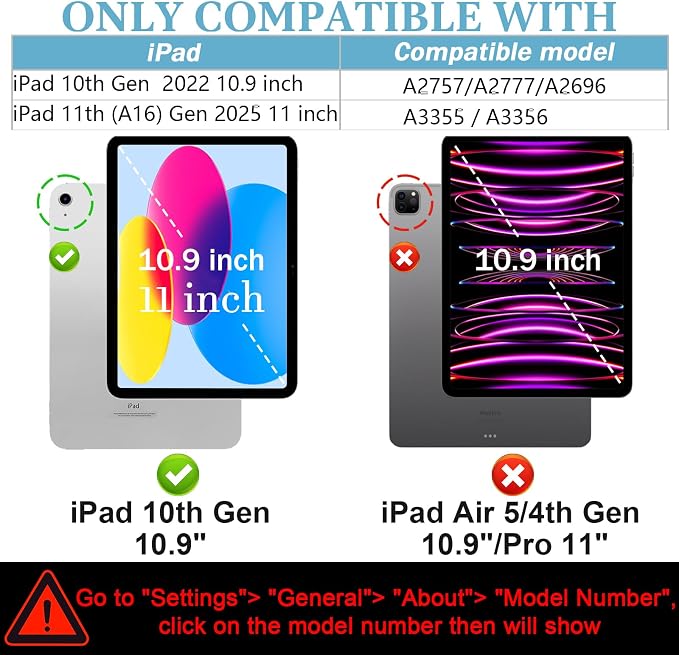 Nitupai Case for iPad 10.2 Case iPad 9th / 8th / 7th Generation Gen Case Heavy Duty Shockproof Rugged Protective Cover 10.2 Inch with Stand Black+Black