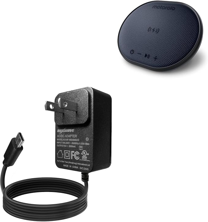 BoxWave Charger Compatible with Motorola Rokr 500 - Wall Charger Direct (15W) Rapid Charge Your Device with Built-in 3ft Cable