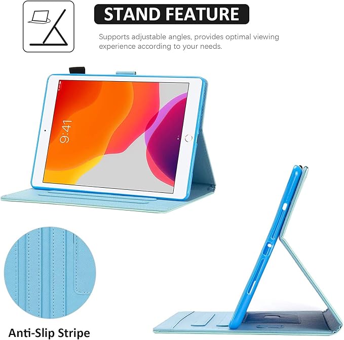 iPad mini Case FANCITY Mini 4 Mini 5 Mini 3/2/1 Smart Wake Sleep Case with Kickstand [Card Slot &amp Pen Holder] PU Leather Protective Cover for Apple iPad mini 4 Mini 5 2019 Mini 2/3 - Beach