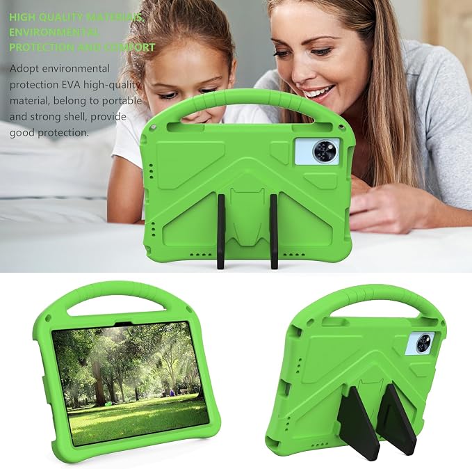 YRH Kids Case for Lenovo Idea Tab 11 inch Tablet 2025 Model TB336FU EVA Shockproof with Stand Handle Black