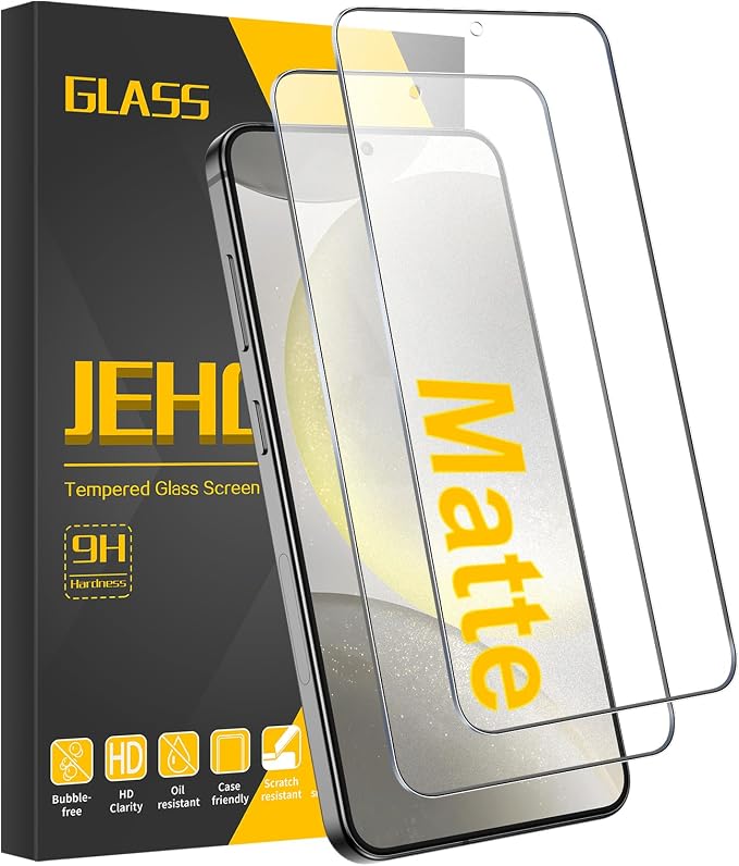 [2 Pack] Matte Screen Protector for Samsung Galaxy S22 9H Tempered Glass Ultrasonic Fingerprint Support Anti-glare Scratch-Resistant Bubble-Free