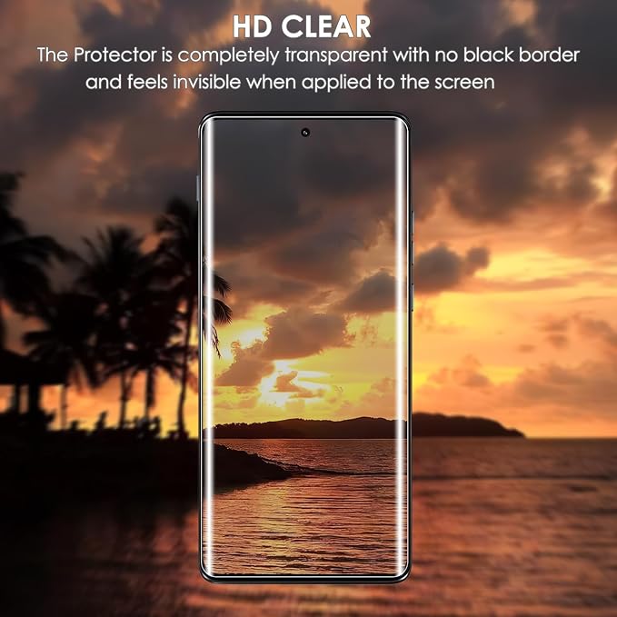 Tempered Glass Screen Protector for Motorola Edge 2024 UV Set [3 Pack] Edge to Edge Coverage Sensitive Touch 9H Hardness Scratch Resistant