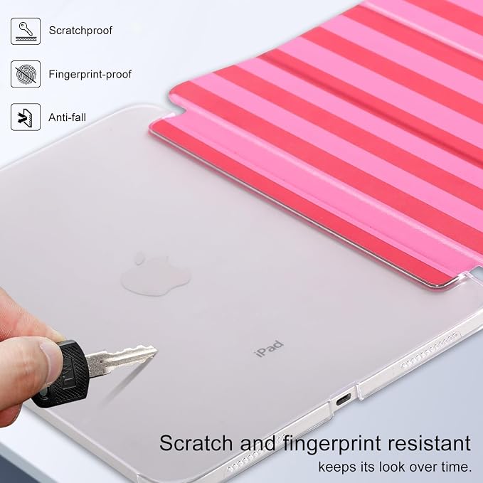 case for ipad 11th Generation11 Inch 2025 (A16 Chip) &amp 10th Gen 10.9 Inch 2022 - Slim Scratch-Resistant Hard PC Translucent Back Shell Smart Cover Wake/Sleep FunctionBlack Bow