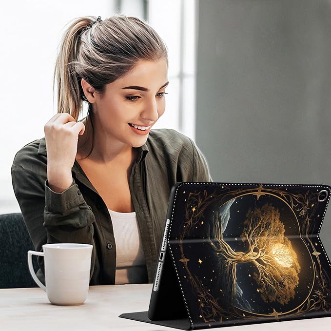Case for Galaxy Tab A9 Plus ， Auto Sleep/Wake Multi-Angle Viewing Slim Folio Stand Cover for Samsung Galaxy Tab A9+/A9 Plus 11 Inch 2023 (SM-X210/X216/X218) Magic Mushrooms Fungus