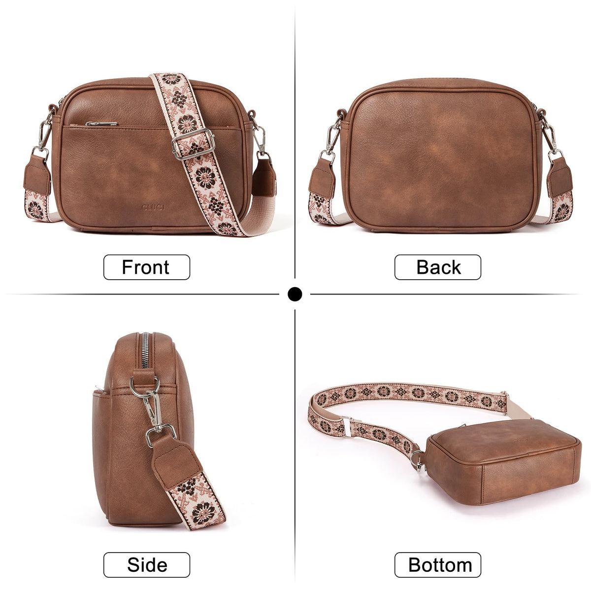 CLUCI Small Crossbody Bags for Women Crossbody Purses Women Cross Body Bag Purse with Adjustable Wide Strap