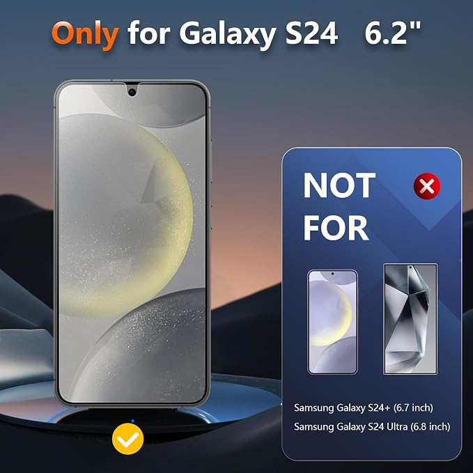 [2+2 Pack] 4 Way 360 ° Matte Privacy Screen Protector for Samsung Galaxy S24 with Camera Lens Protector Fingerprint Sensor Compatible Anti-Glare Full Adhesive Flexible Film (Not Glass)