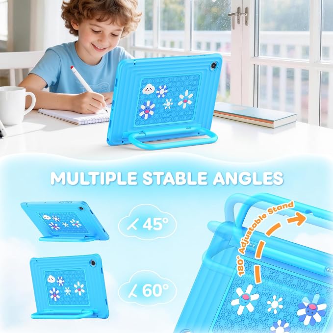 SEYMAC Case for Samsung Galaxy Tab A11+/A9+ Plus 11 for Kids Black | Heavy Duty Shockproof Built-in Screen Protector Rotating Stand Handle and Shoulder Strap