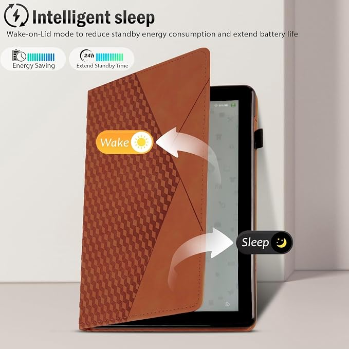 Case for FM 11 (13th Gen 2023) Multi-Angle Stand with Flexible Fixation Auto Wake/Sleep TPU Material (Brown)