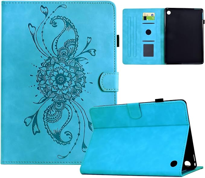 Case for Kindle Fire HD 10 &amp Fire HD 10 Plus 13th/11th Generation 2023 2021 | Synthetic Leather Flip Folio Stand Cover with Auto Wake/Sleep for Kindle Fire HD 10 &amp Fire HD 10 Plus Beach