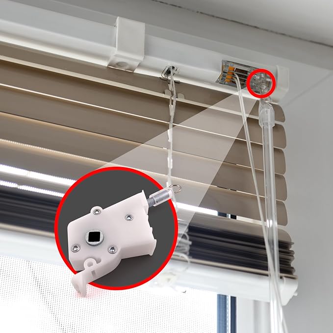 Amazing Drapery Hardware High Profile Wand Tilt Control 2ct - 1/4” Square Hole Heavy Duty Metal Mechanism for 2" Horizontal Blinds