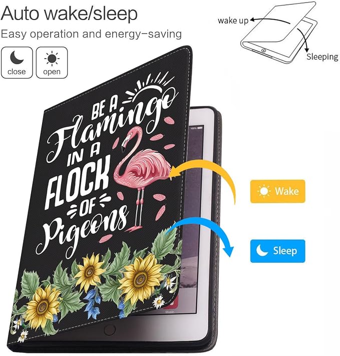 for iPad mini 1 2 3 4 5 Case Stay Positive Work Hard and Make It Happen Inspirational Quote Slim Lightweight PU Leather Stand Cover with Auto Wake/Sleep for iPad mini 5th/4th Gen 7.9 Inch