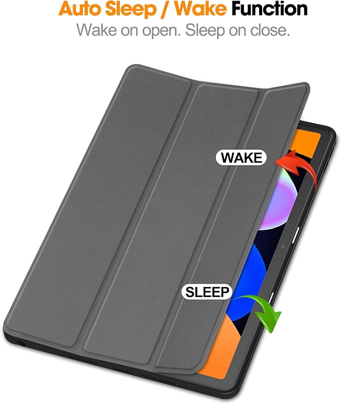 YRH for Idea Tab Pro 12.7 inch Case 2025 with Pen Holder Soft TPU Back Tablet Cover Case with Auto/Sleep (Black)
