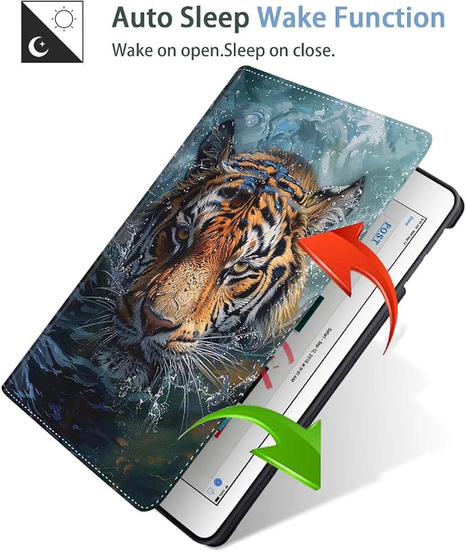 Case for iPad (A16) 11th Generation 11 Inch (2025) iPad 10th Generation 10.9 Inch (2022)，Slim Fit Foldable Standing Cover Case with Auto Sleep/Wake ，Moth Moon
