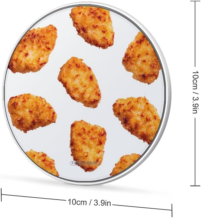Chicken Nuggets Fried Wireless Charger Portable Charging Pad | LightweightAll Smartphone