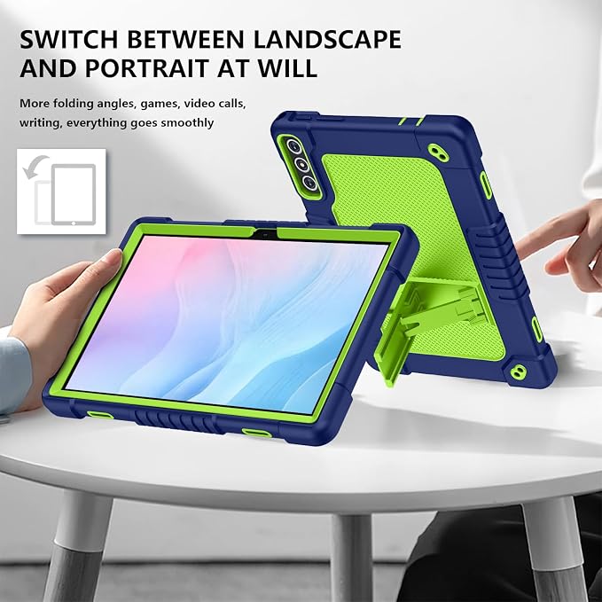 Case for KADYBE D106 Tabletfor MEIZE D106 Tablet CaseShockproof Hybrid Case with Shoulder Strap for VOZIZOV D106 Android 14/KADYBE D106/MEIZE D106/FEONAL 10.1 inch 2024 Tablet (Black)