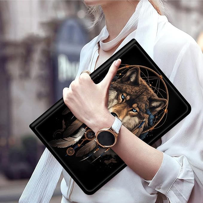 Case for 7 All-New Kindle Paperwhite (12th Generation 2024) and Kindle Colorsoft Signature Edition CoverSlim PU Leather Smart Cases with Auto Wake/Sleep-Black Cat Night Sky
