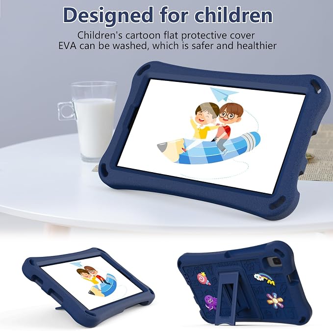 Case for iPad 10.2 Inch 2021/2020/2019/ iPad Pro 10.5 Inch/Air 3rd Gen (2019) Shoulder Strap Kickstand Children Friendly Anti-Scratch Shockproof Case Lightpurple